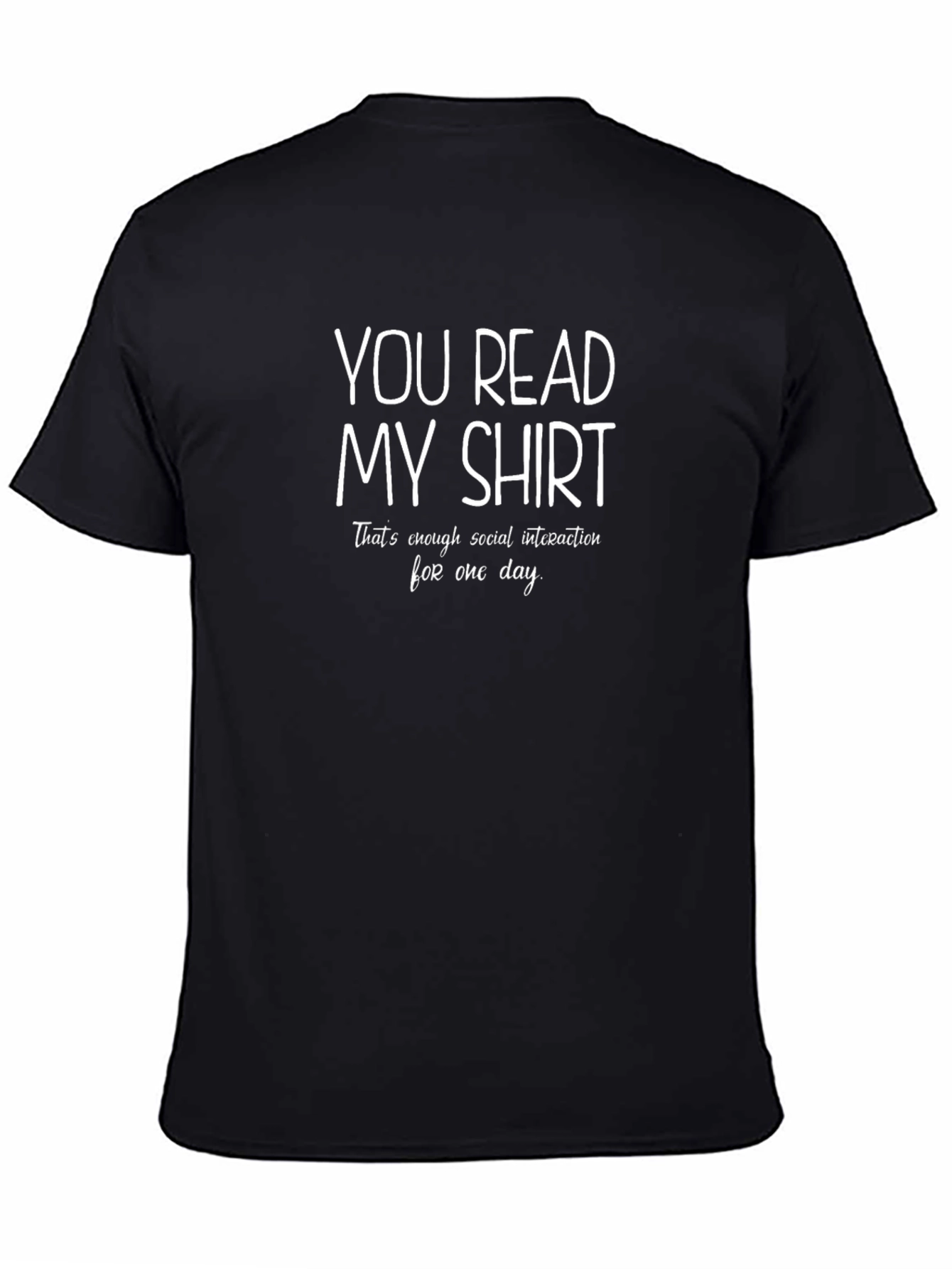 Camiseta Negra con Mensaje Divertido