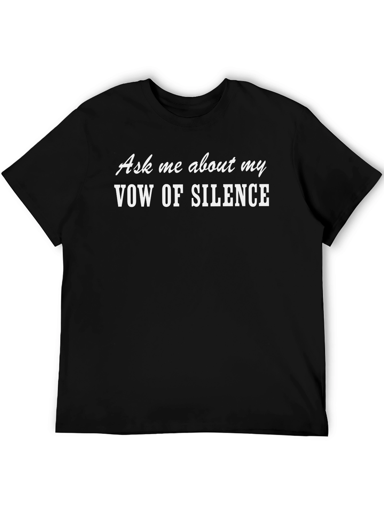 Camiseta Negra: Voto de Silencio - ¡Pregúntame!