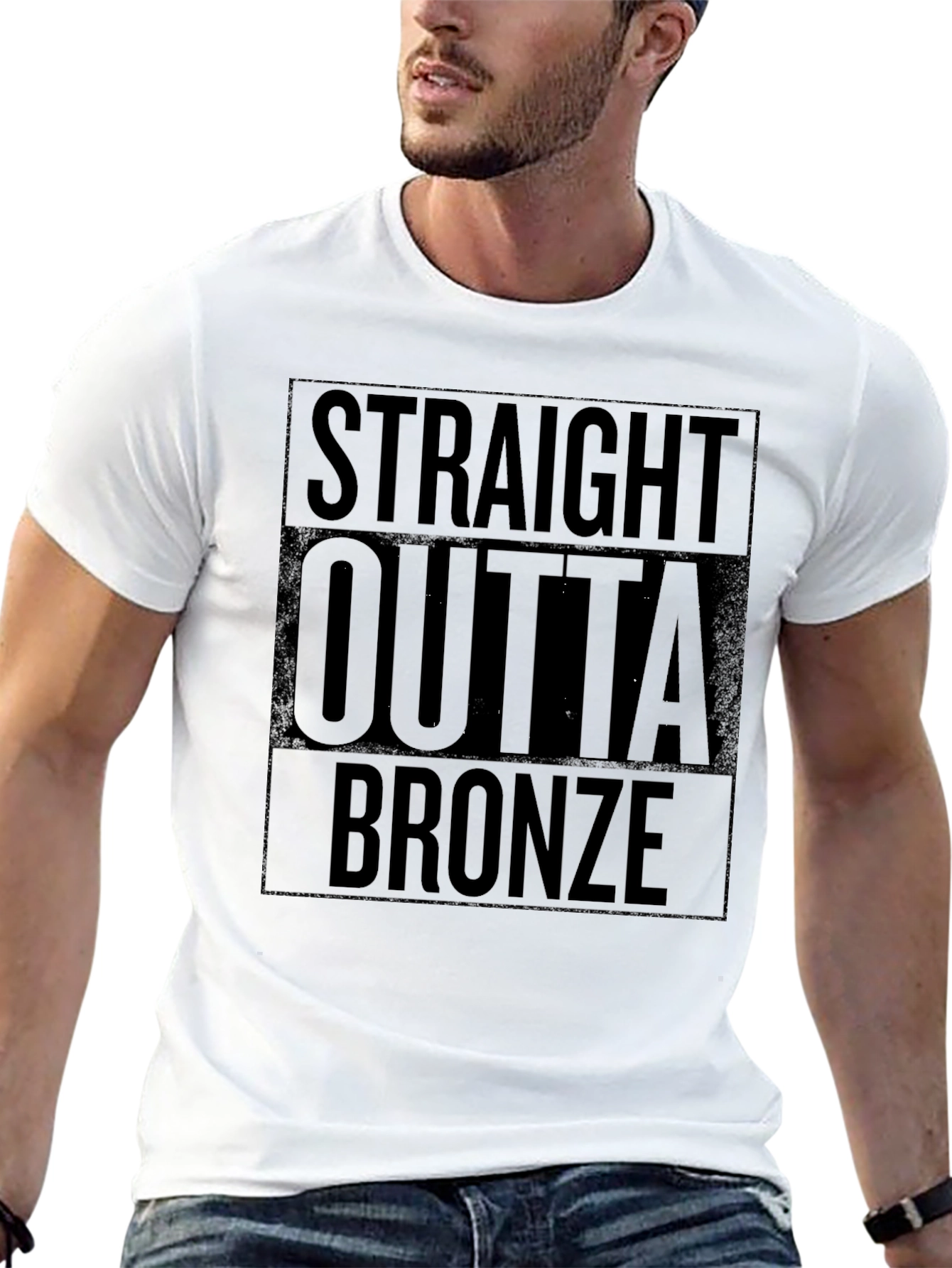 Camiseta Negra Straight Outta Bronze