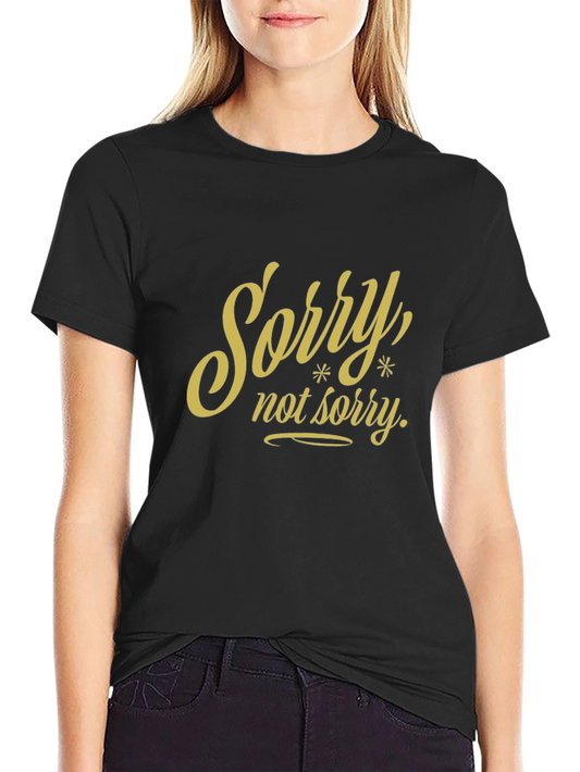 Camiseta Negra con Diseño Divertido: Sorry not sorry