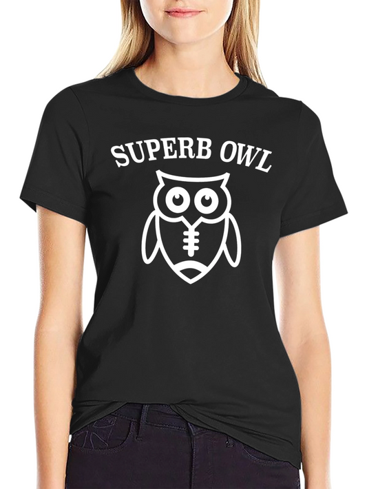 Camiseta Superb Owl Negra - Diseño Divertido