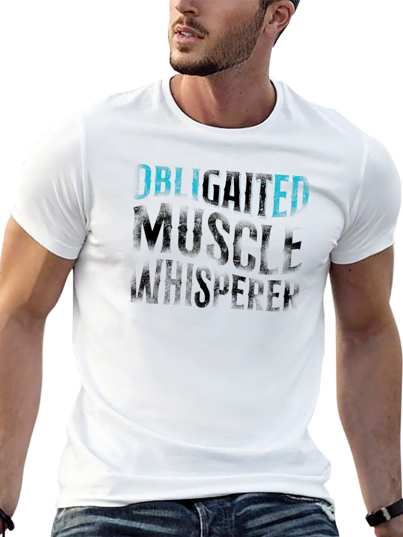 Camiseta Negra Obligated Muscle Whisperer