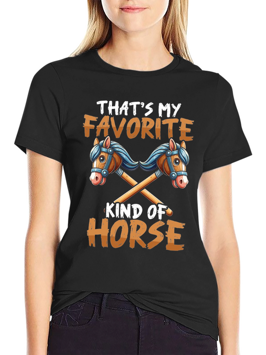 Camiseta Negra Ese Es Mi Tipo de Caballo Favorito