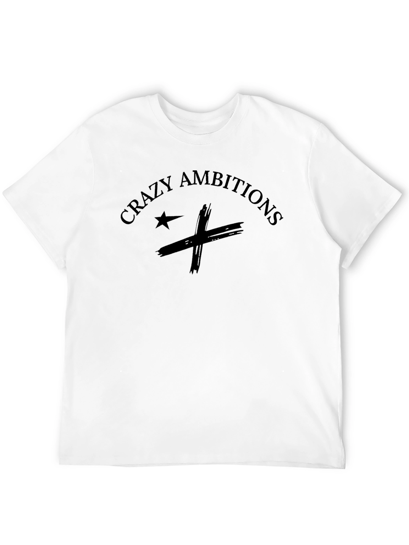 Camiseta Negra Crazy Ambitions Diseño Único