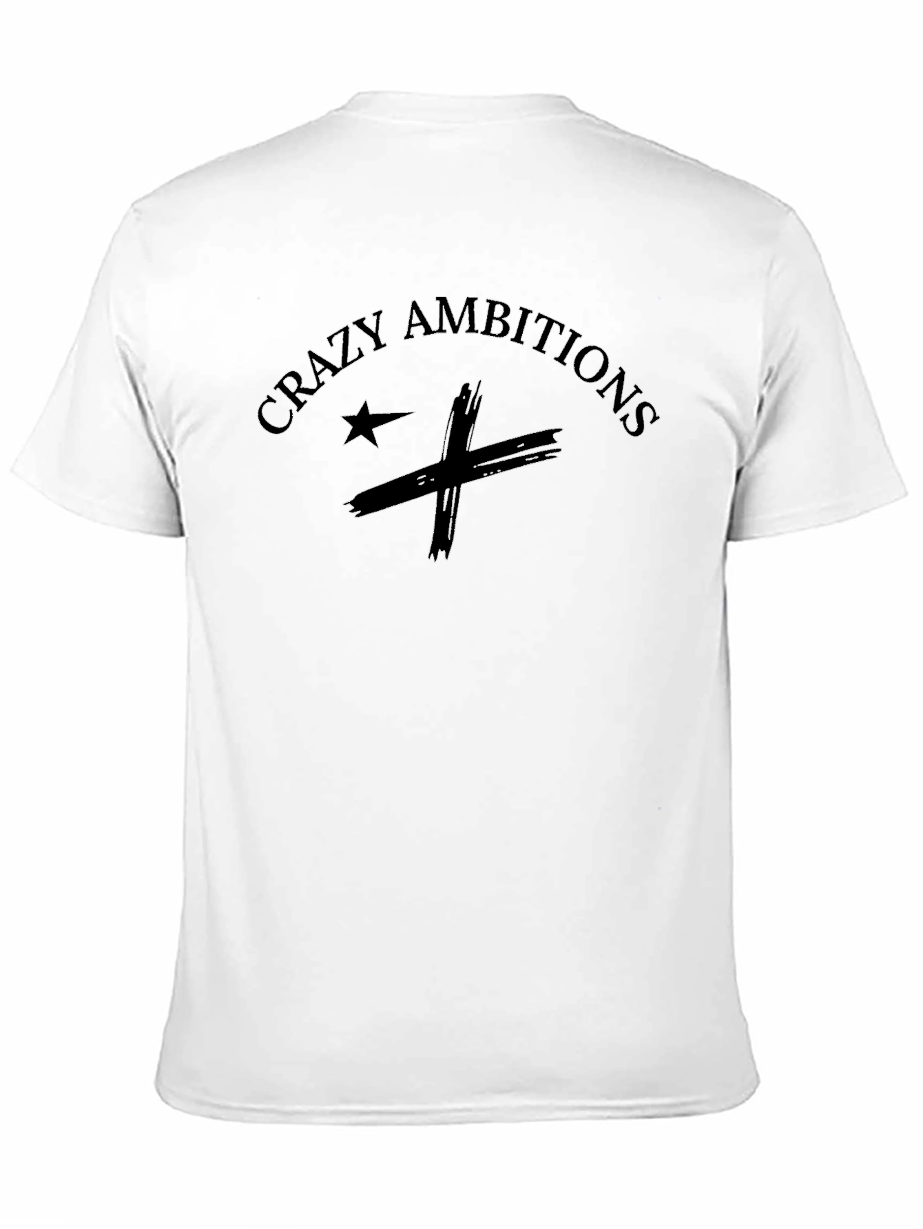 Camiseta Negra Crazy Ambitions Diseño Único