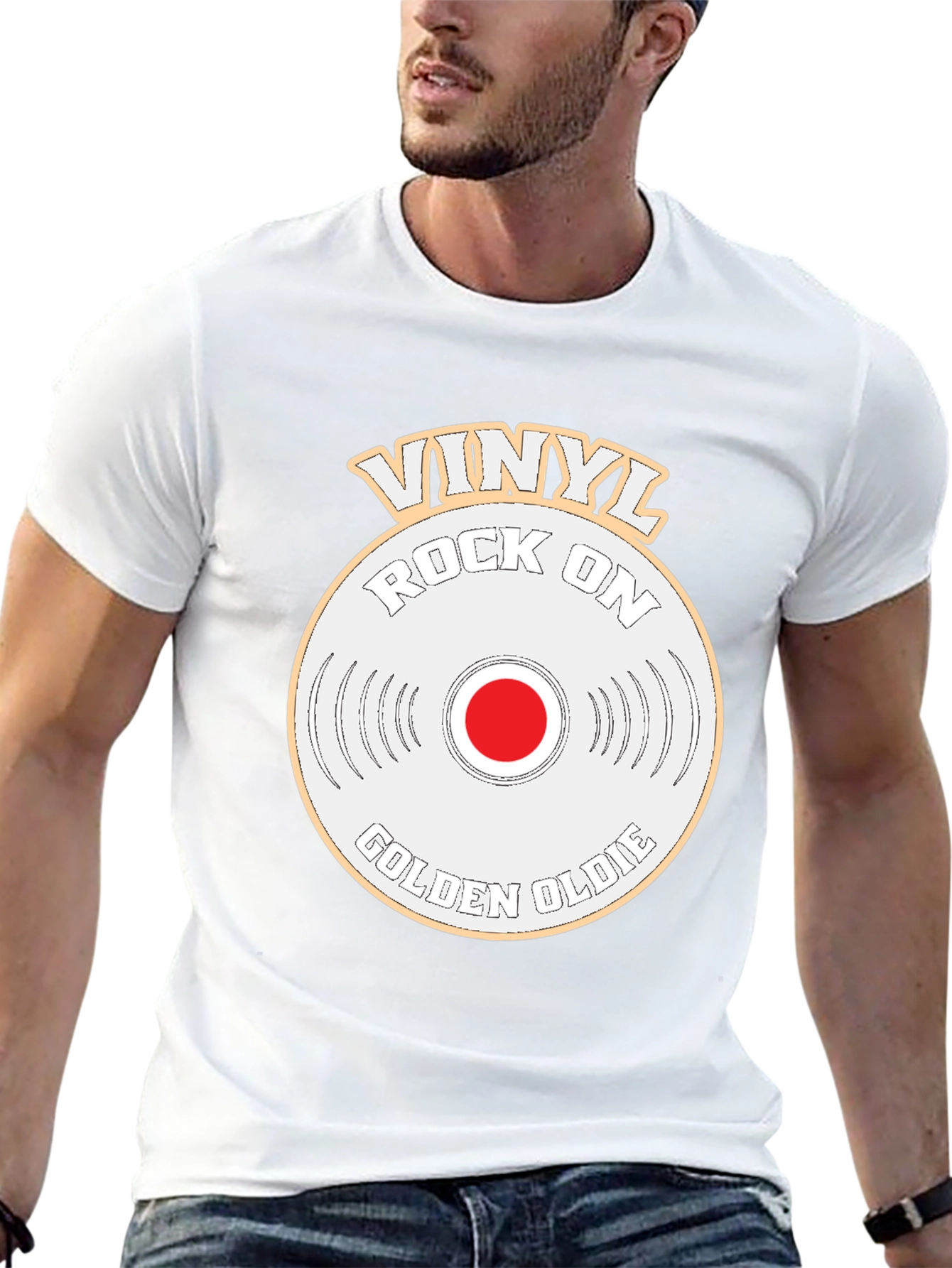 Camiseta Vinilo Rock On Golden Oldie