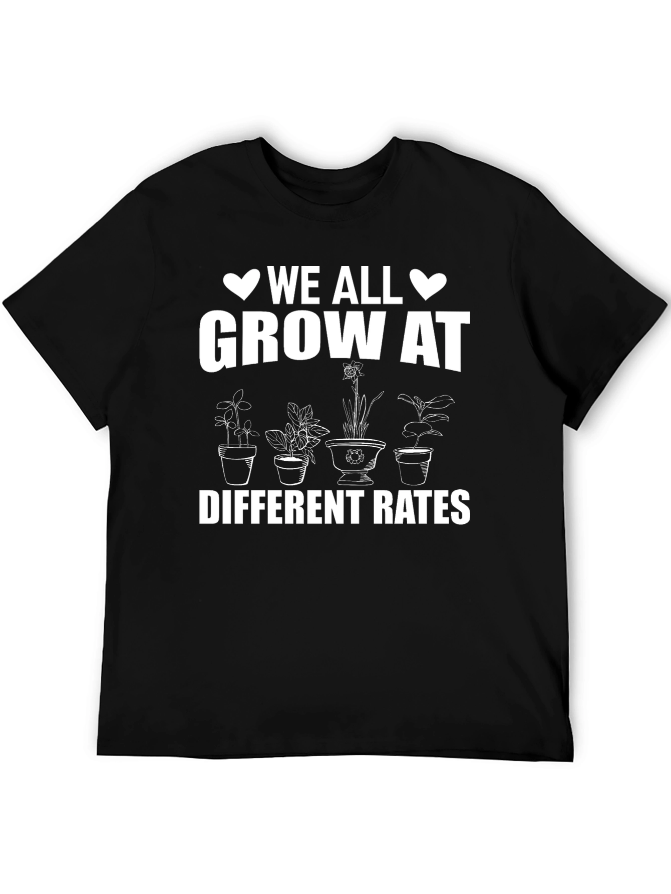 Camiseta Negra con Mensaje Motivacional de Jardinería