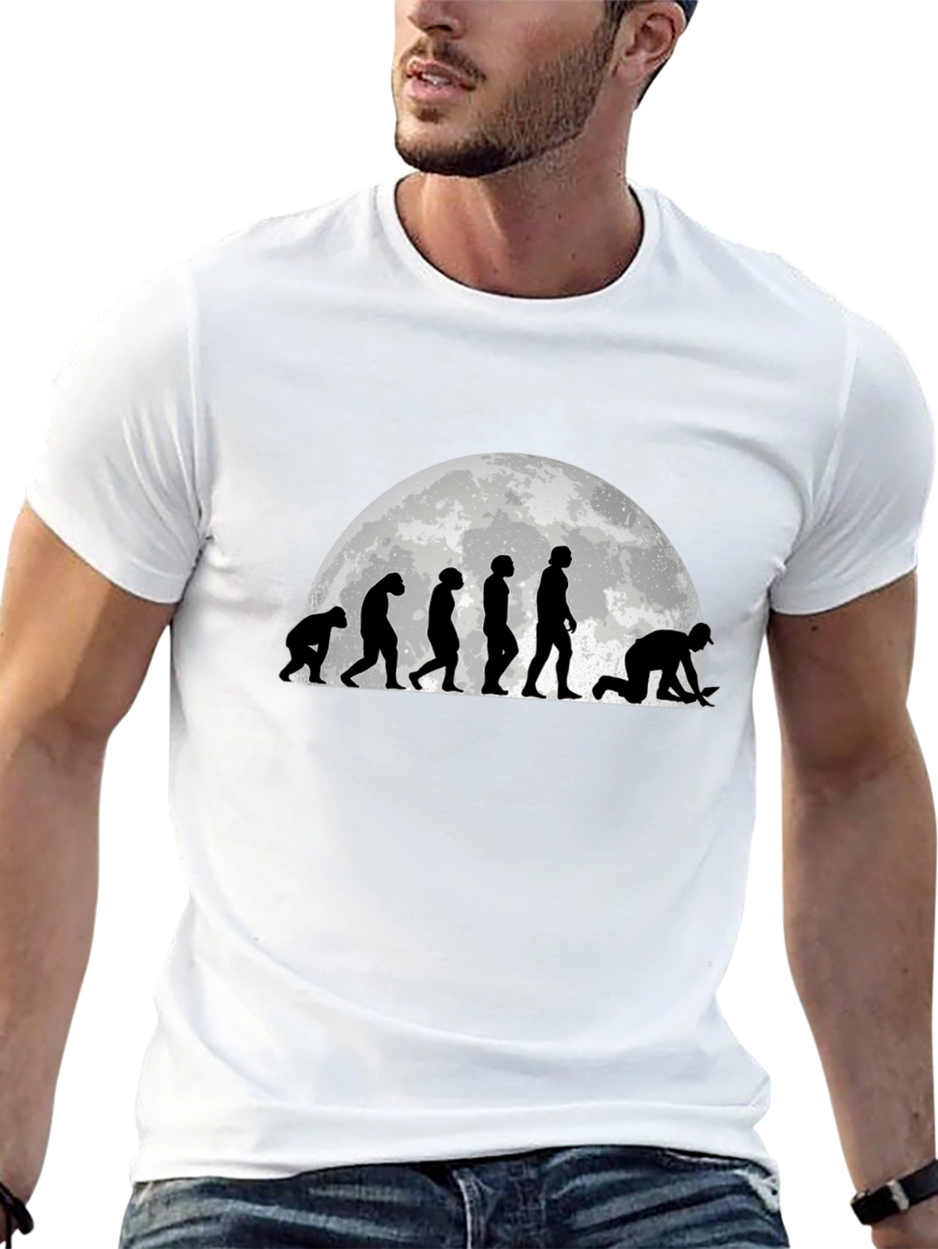 Camiseta Negra Evolución Minería - Diseño Original