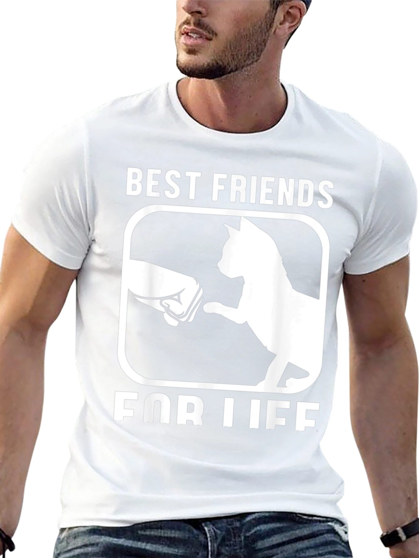 Camiseta Mejores amigos para siempre con gato