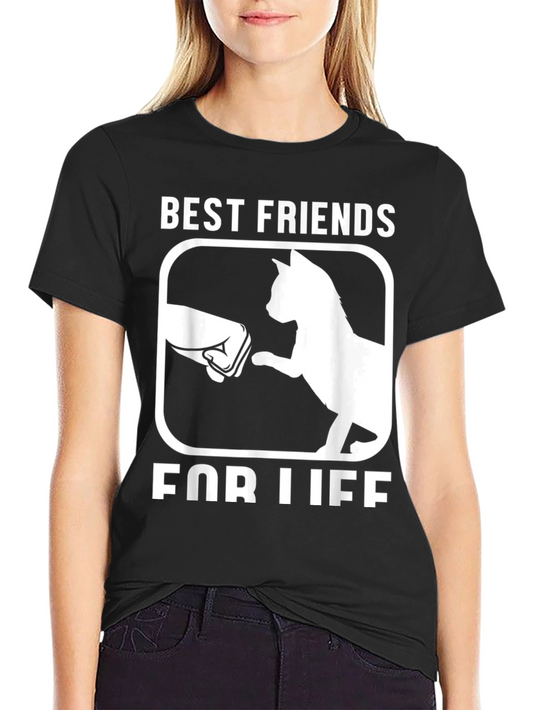 Camiseta Mejores amigos para siempre con gato