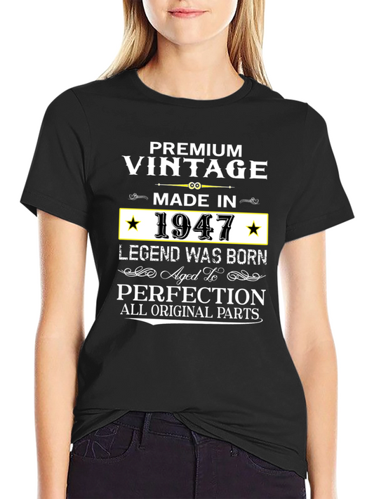 Camiseta Vintage Premium Hecha en 1947 Edición Limitada