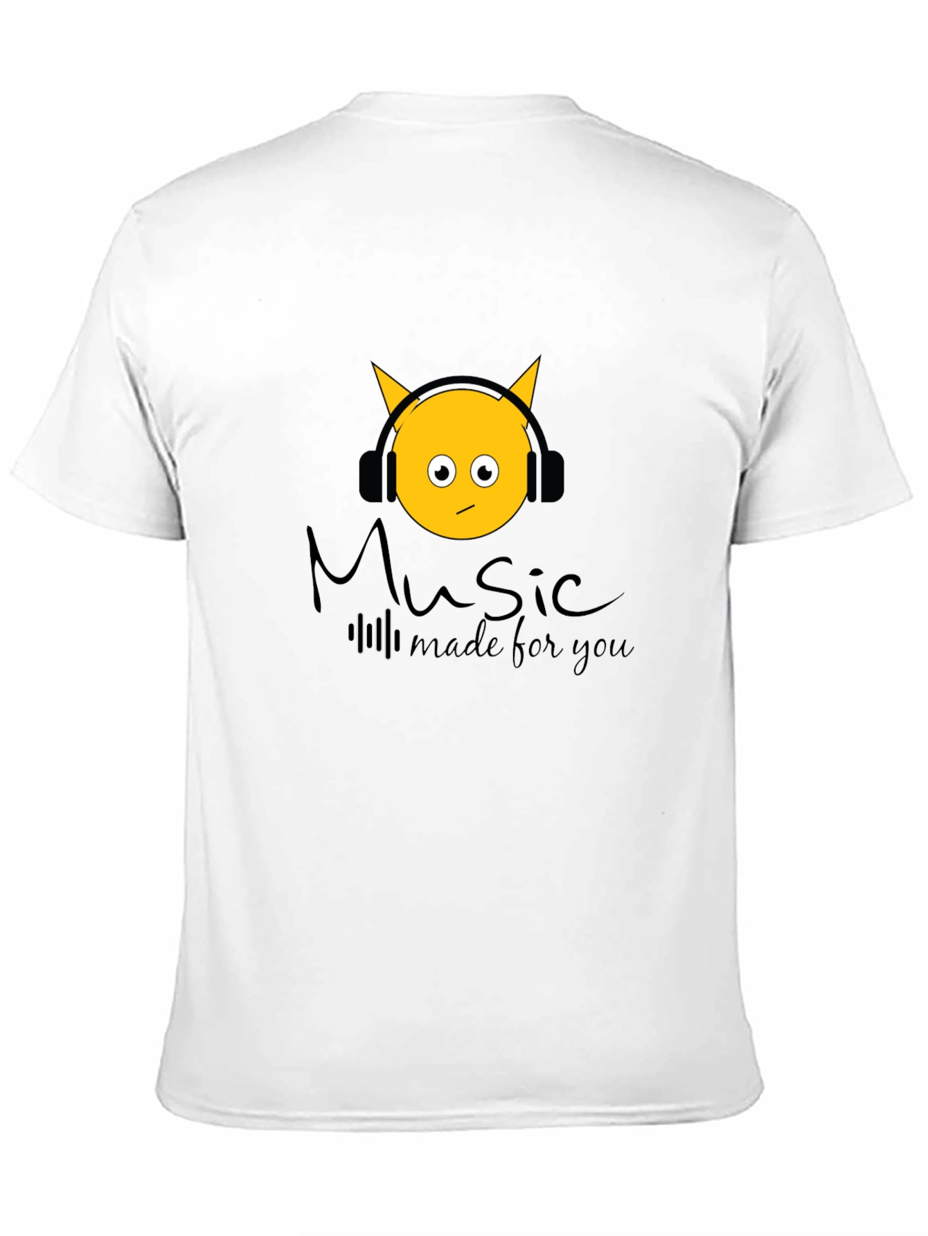 Camiseta Negra con Diseño Music Made for You