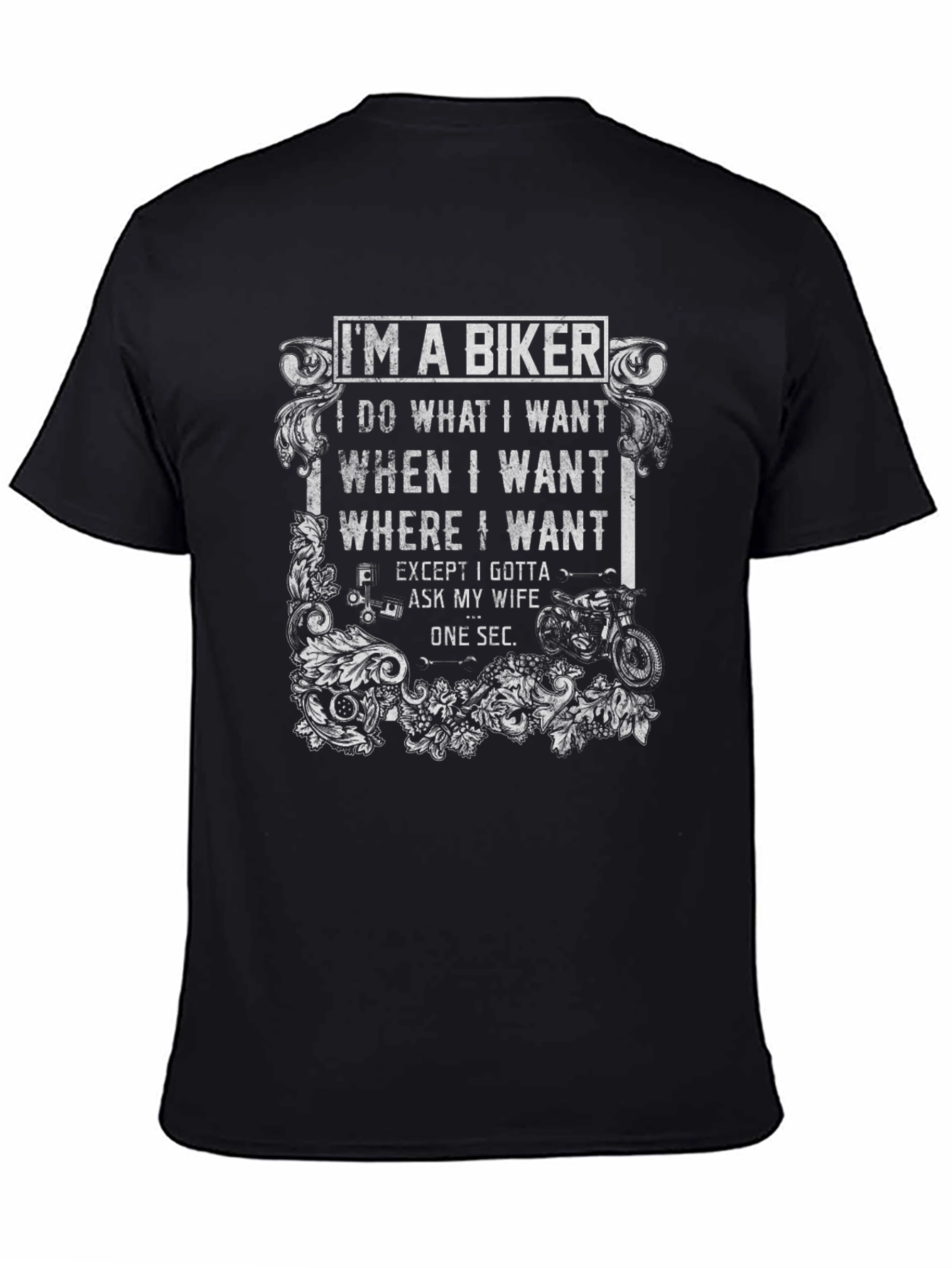 Camiseta Negra de Motero: Soy un Biker