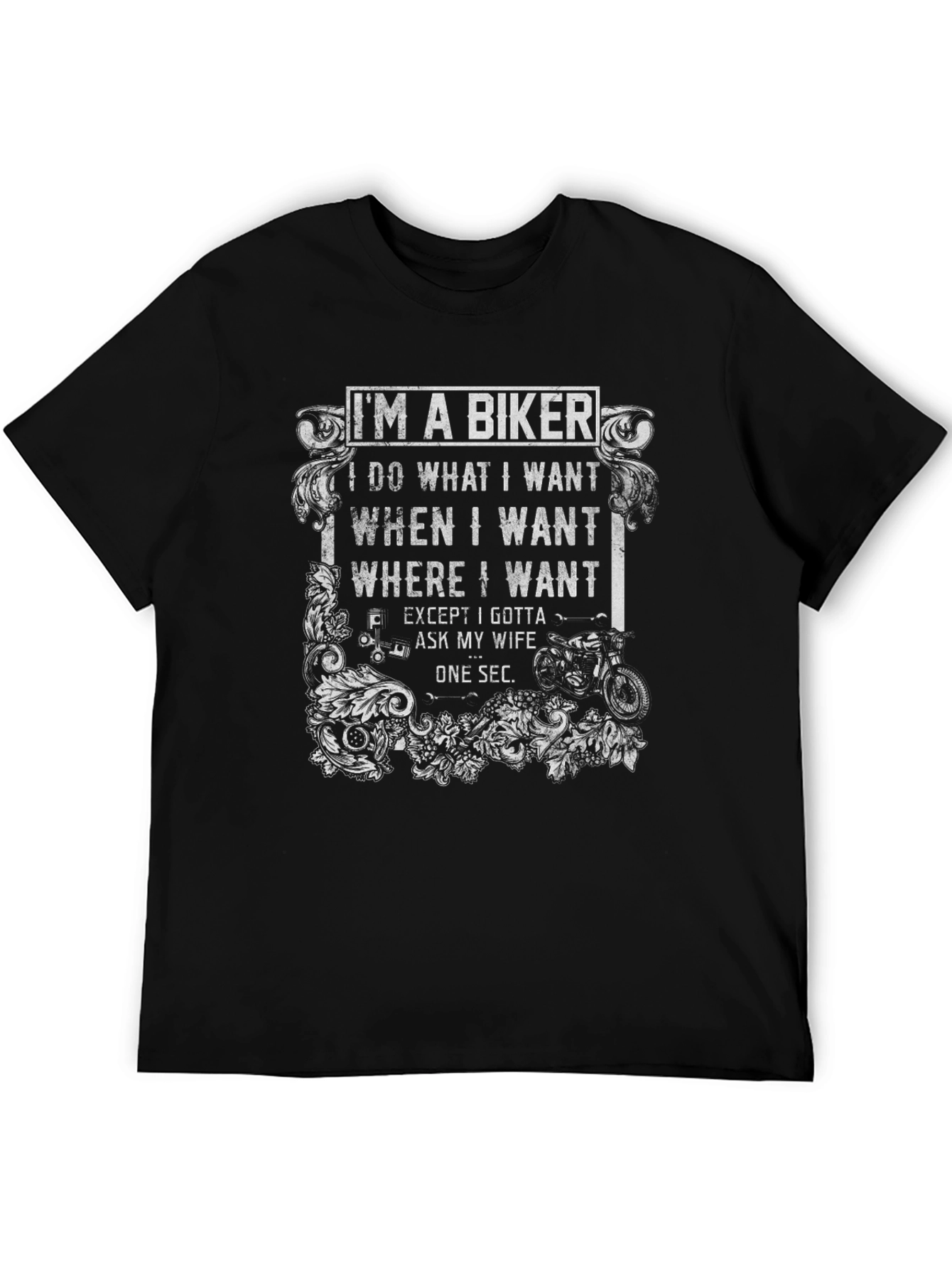 Camiseta Negra de Motero: Soy un Biker