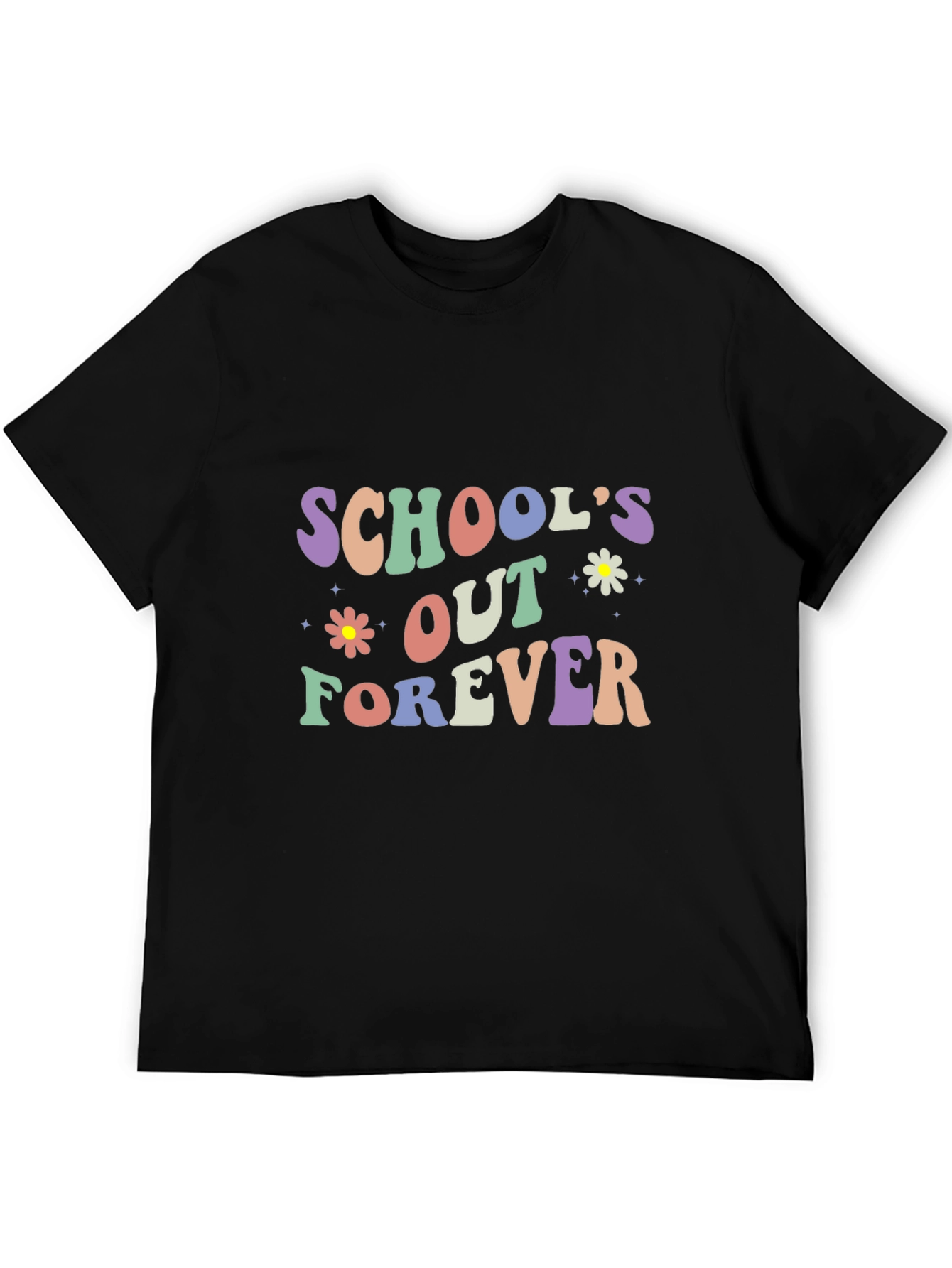 Camiseta Negra Schools Out Forever Retro