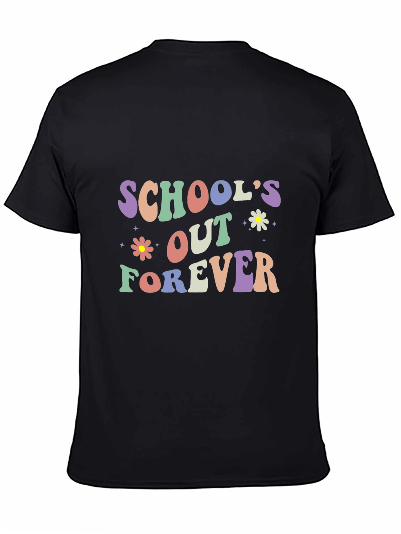 Camiseta Negra Schools Out Forever Retro