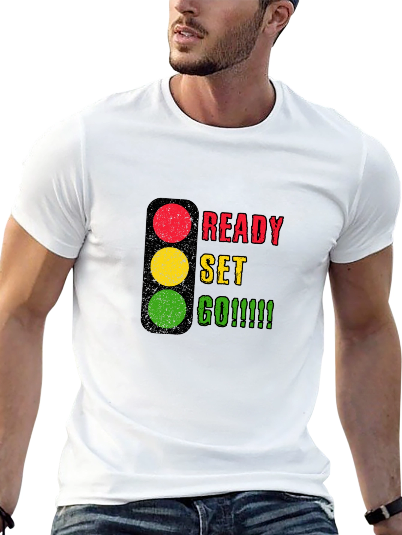 Camiseta Negra Listo Preparado ¡Ya!