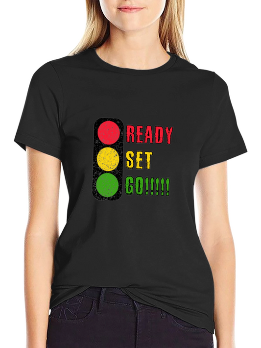 Camiseta Negra Listo Preparado ¡Ya!
