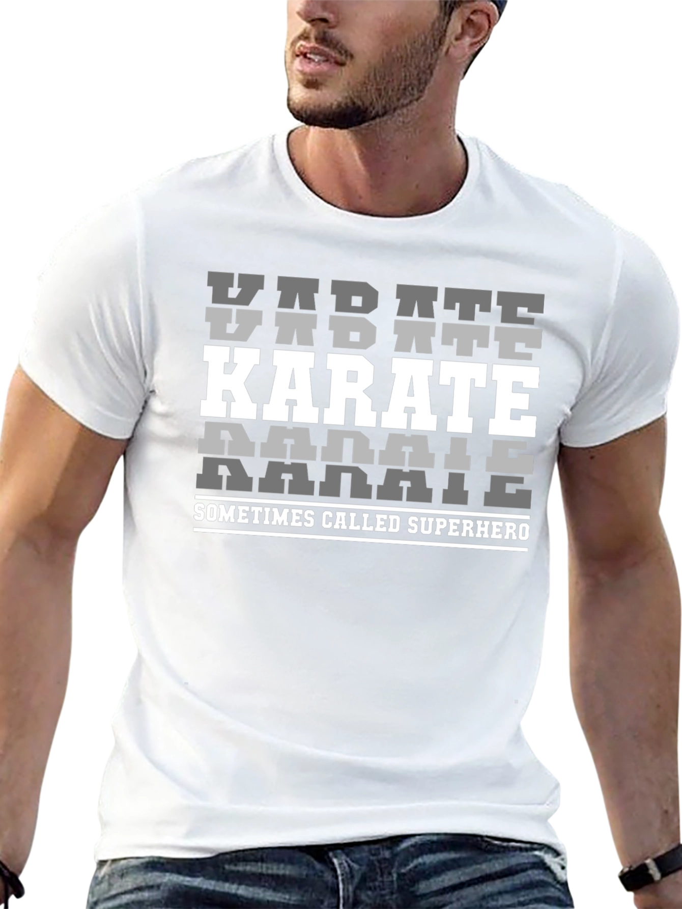 Camiseta Karate Superhero Algodón Diseño Único