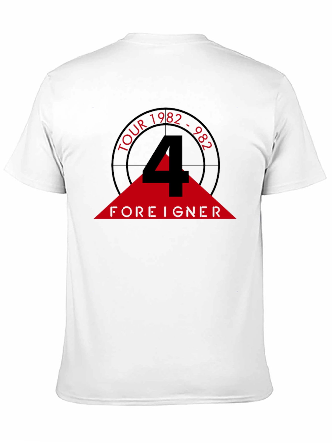 Camiseta Negra Foreigner Tour 1982