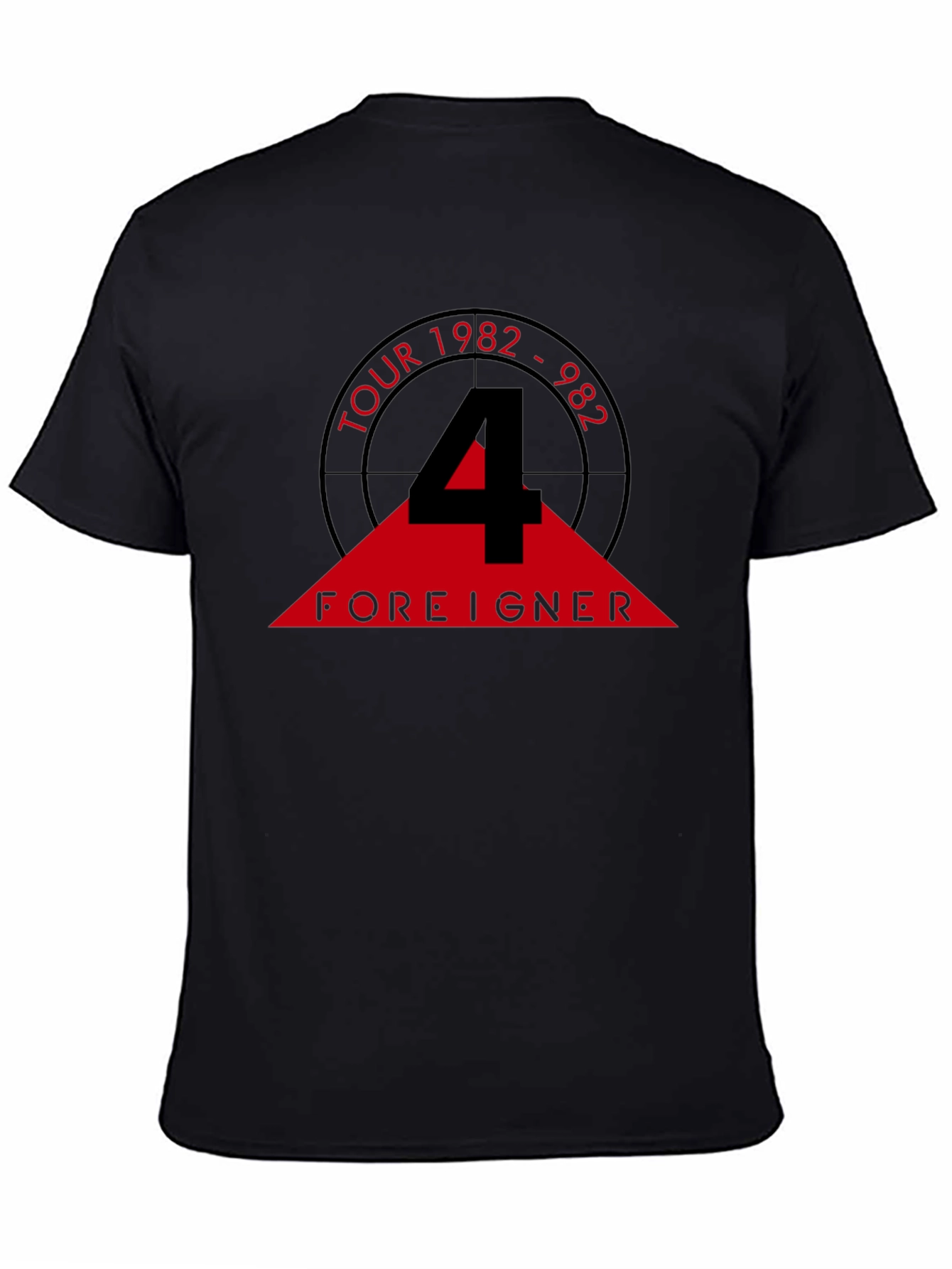 Camiseta Negra Foreigner Tour 1982
