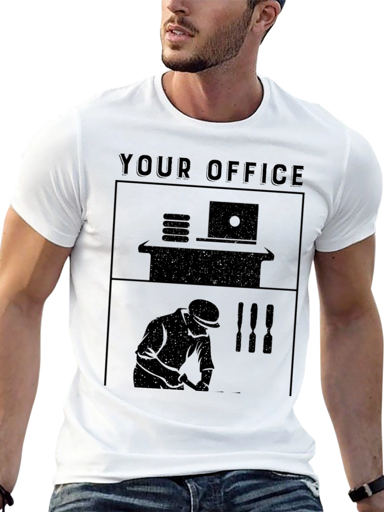 Camiseta Hombre Tu Oficina: Diseño Único para Profesionales