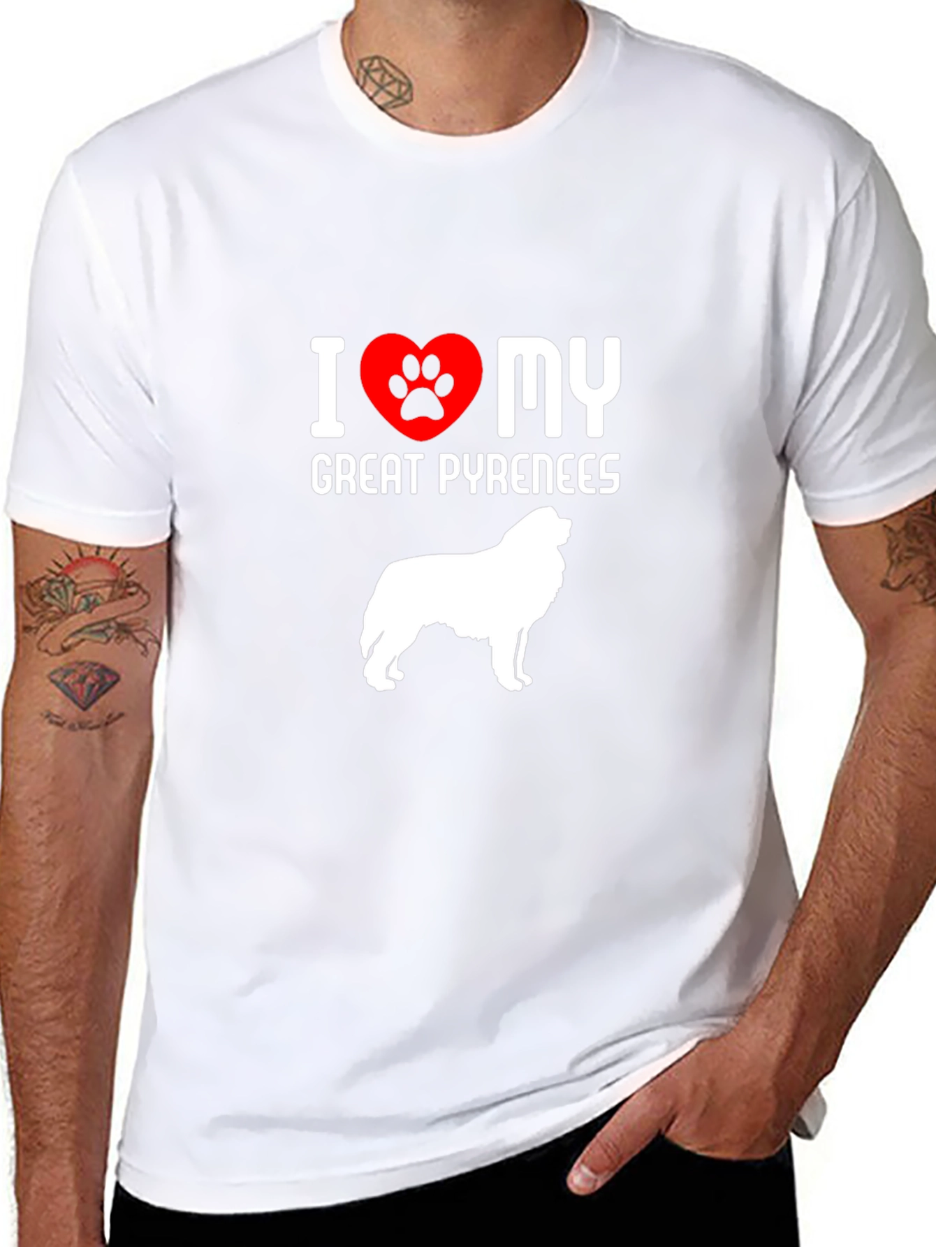 Camiseta Amo Mi Gran Pirineo - Diseño Único