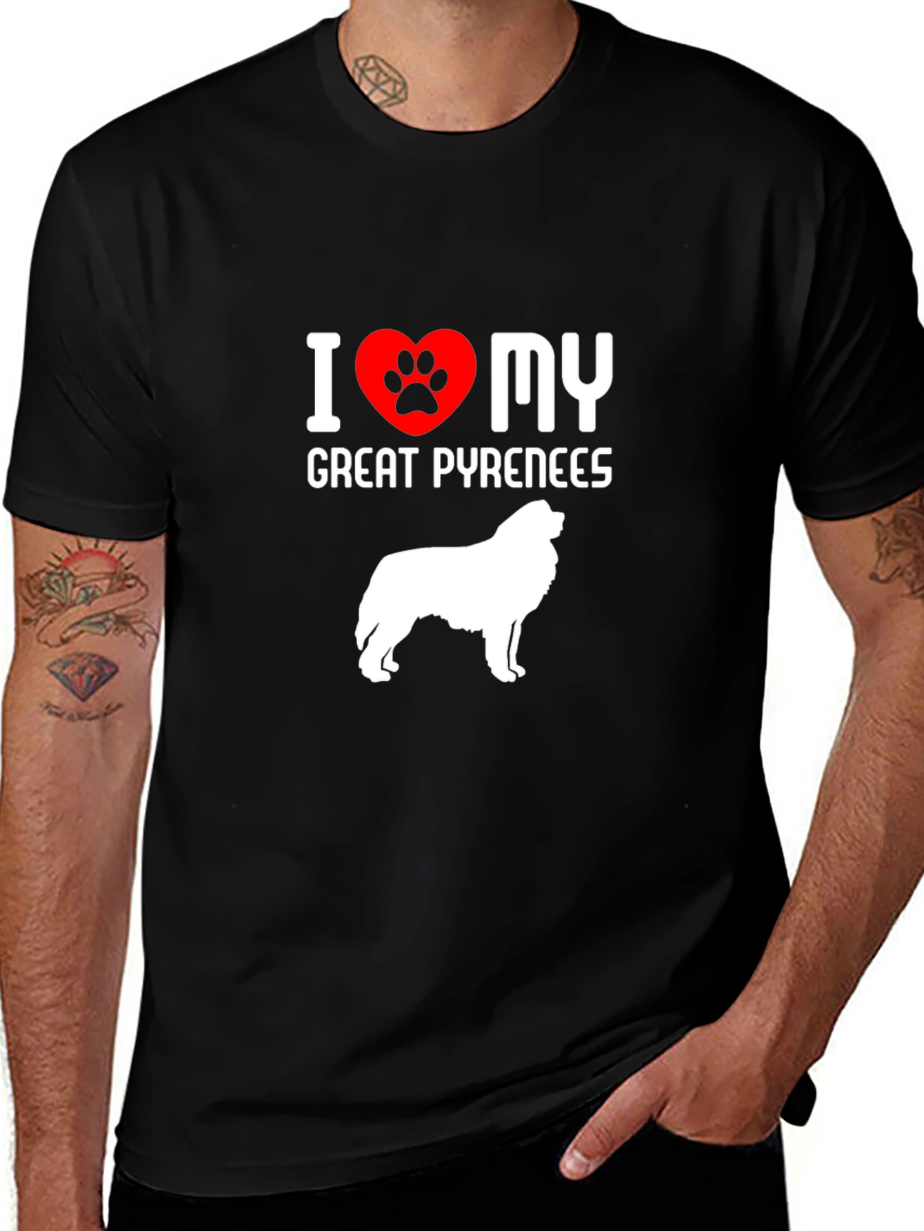 Camiseta Amo Mi Gran Pirineo - Diseño Único