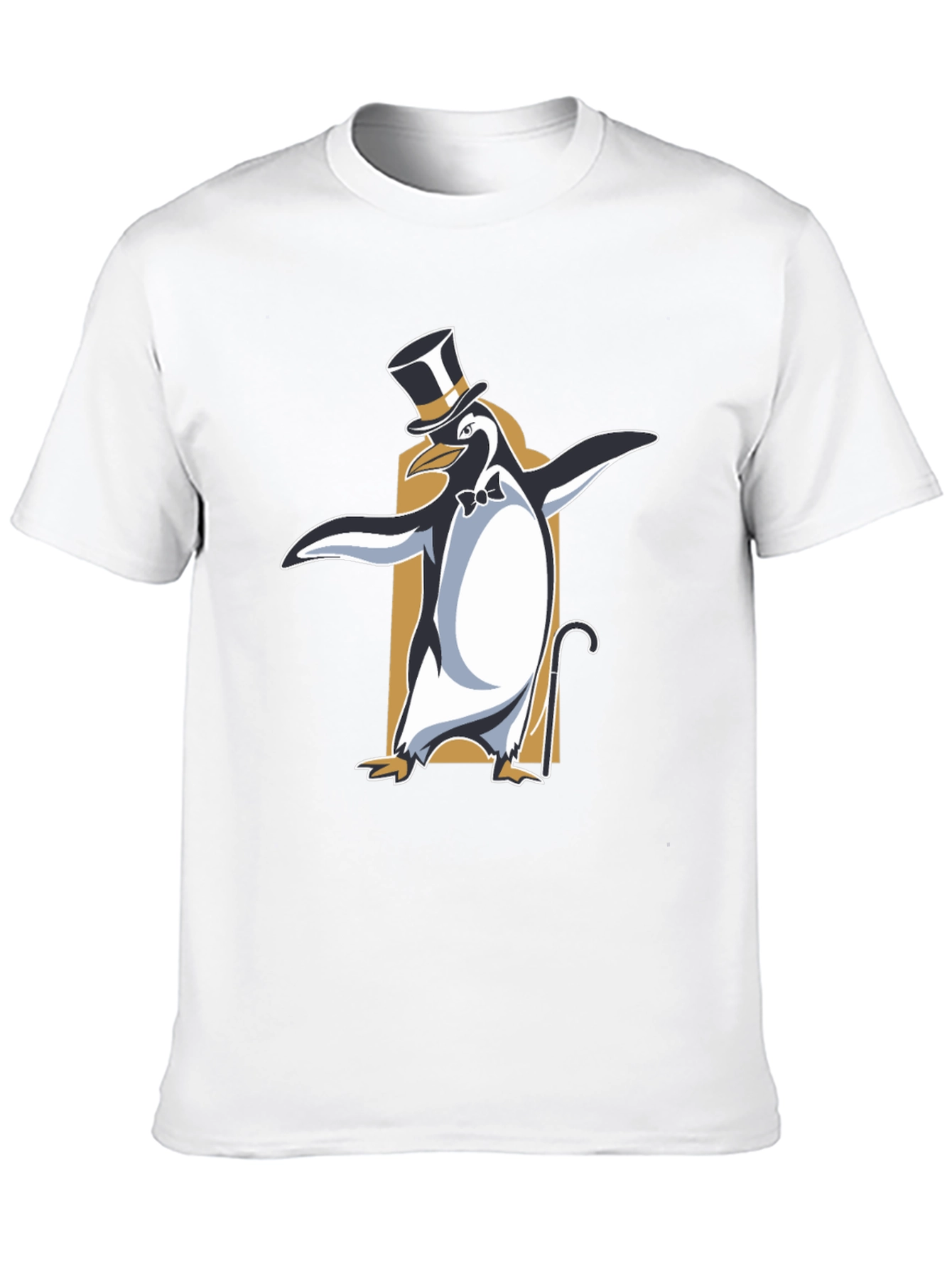 Camiseta Negra con Pingüino Elegante