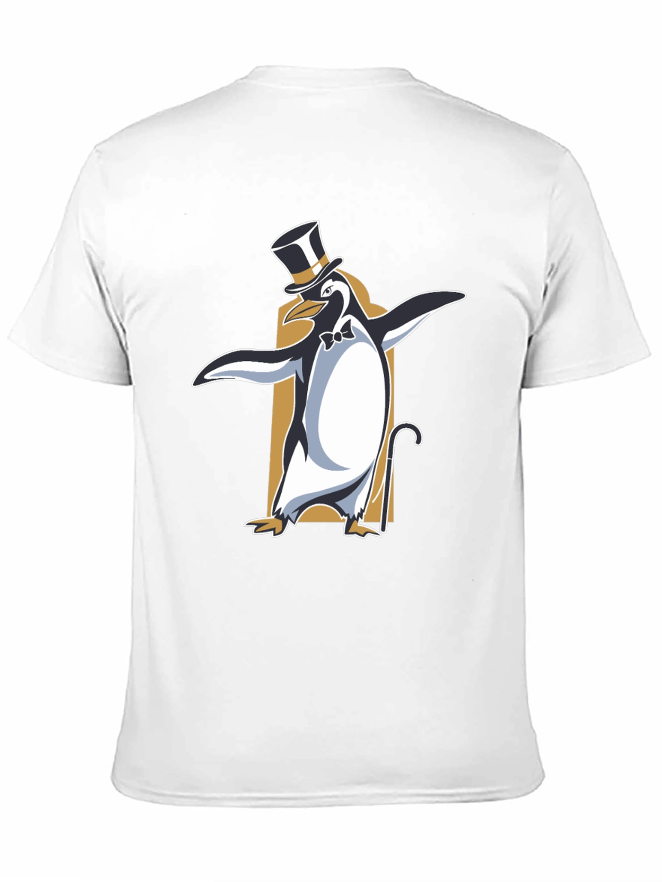 Camiseta Negra con Pingüino Elegante