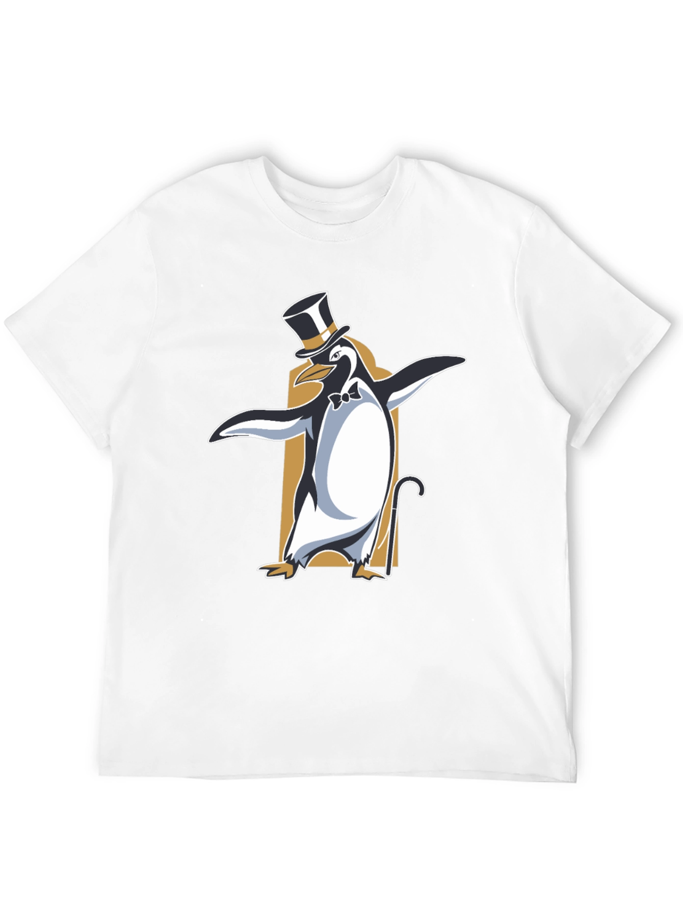 Camiseta Negra con Pingüino Elegante