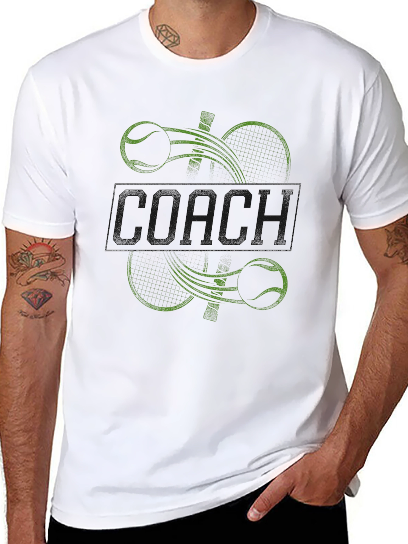 Camiseta Negra de Tenis para Entrenador