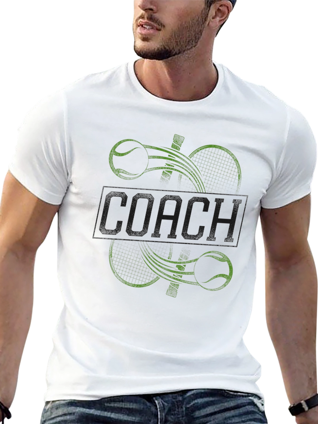 Camiseta Negra de Tenis para Entrenador