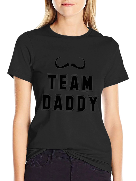 Camiseta Negra Team Daddy con Bigote - Para Papá