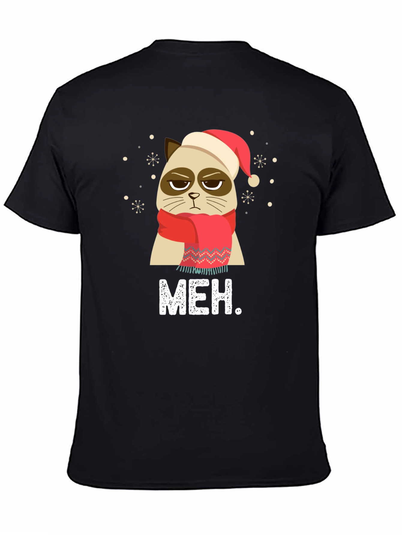 Camiseta Grumpy Cat Navideña - Meh.