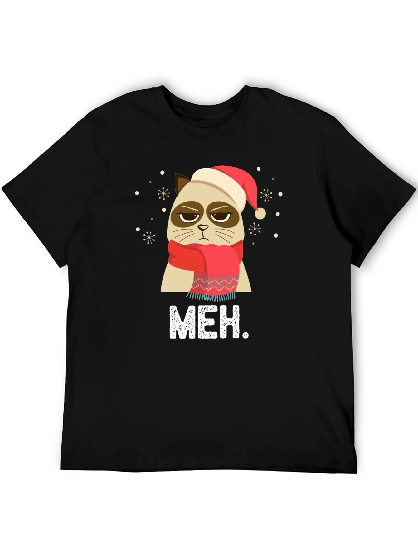 Camiseta Grumpy Cat Navideña - Meh.