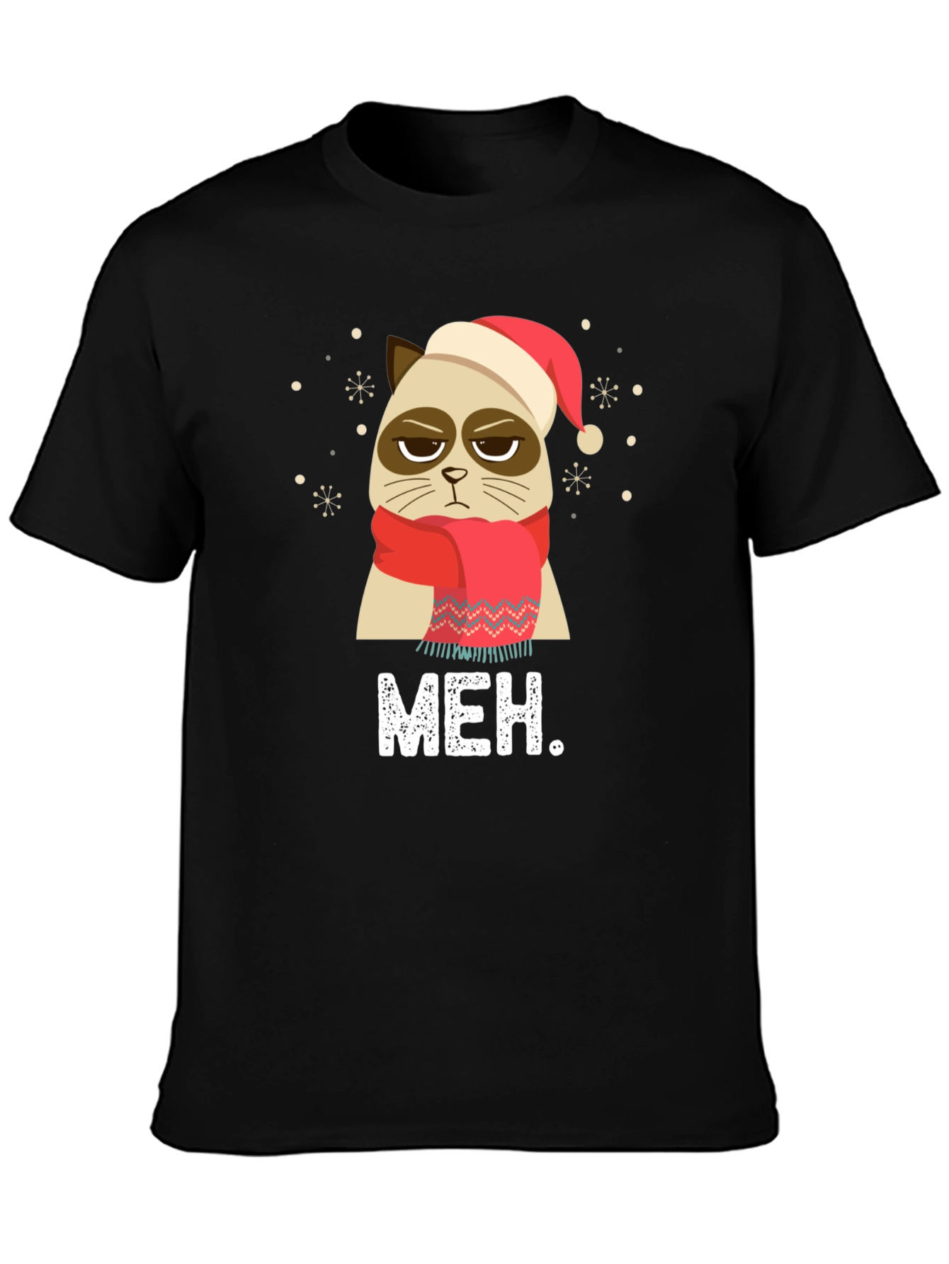 Camiseta Grumpy Cat Navideña - Meh.