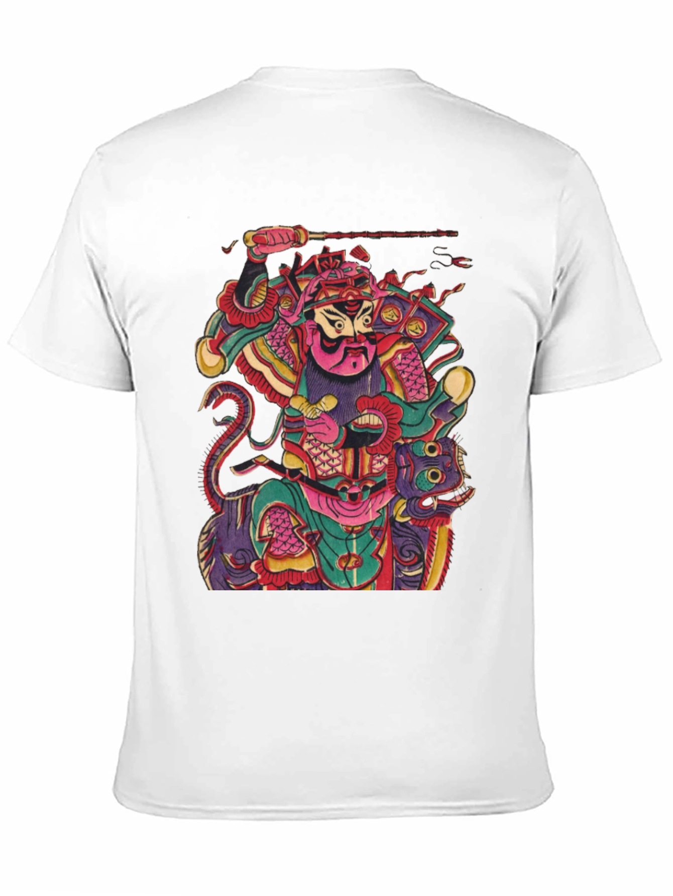 Camiseta Negra con Diseño Estampado Japonés
