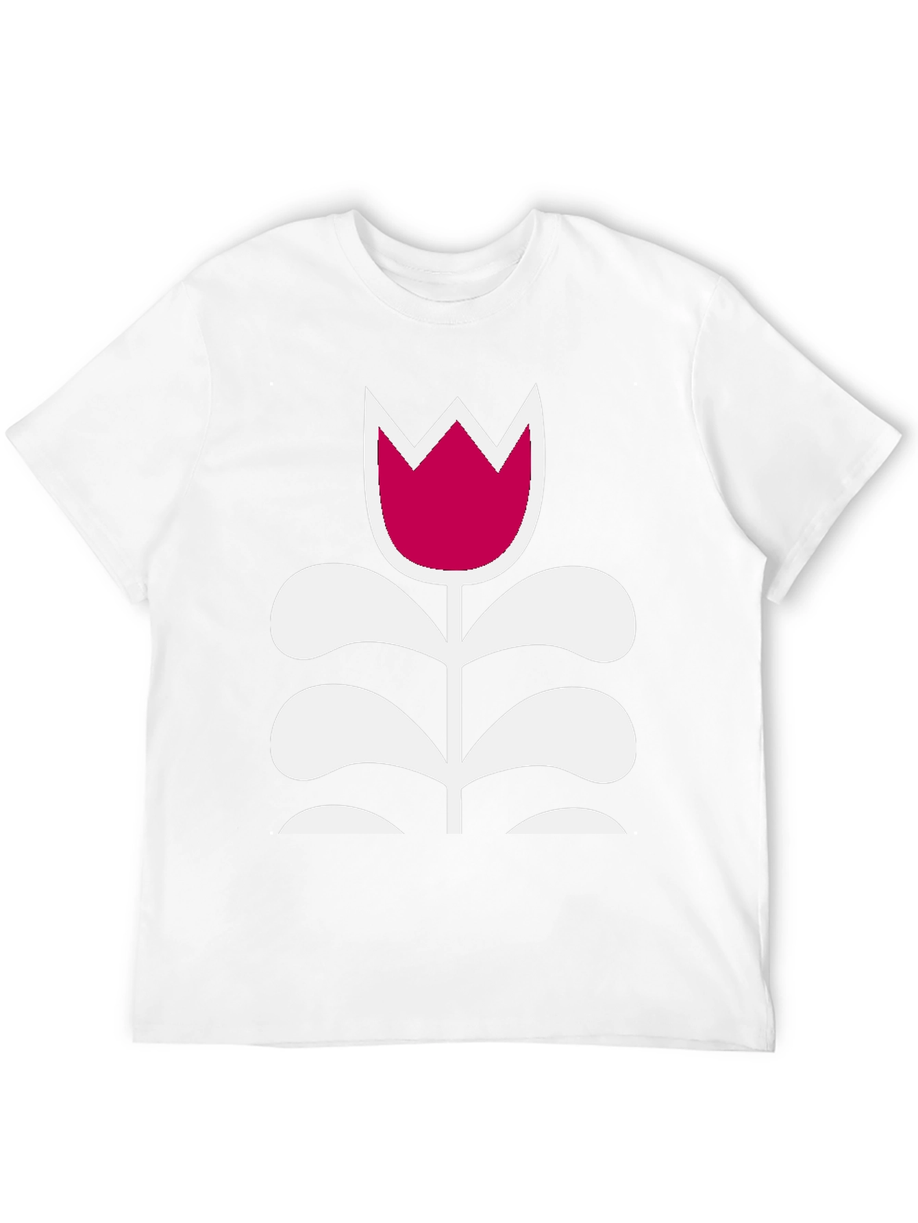 Camiseta Negra con Tulipán Moderno