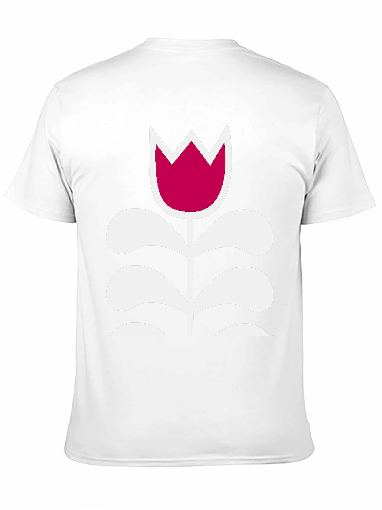 Camiseta Negra con Tulipán Moderno
