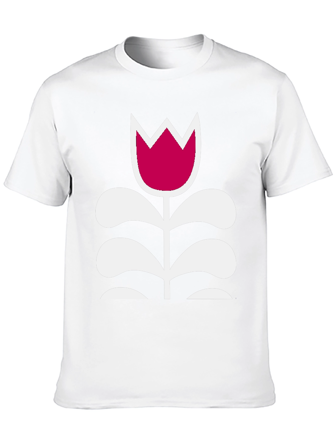 Camiseta Negra con Tulipán Moderno