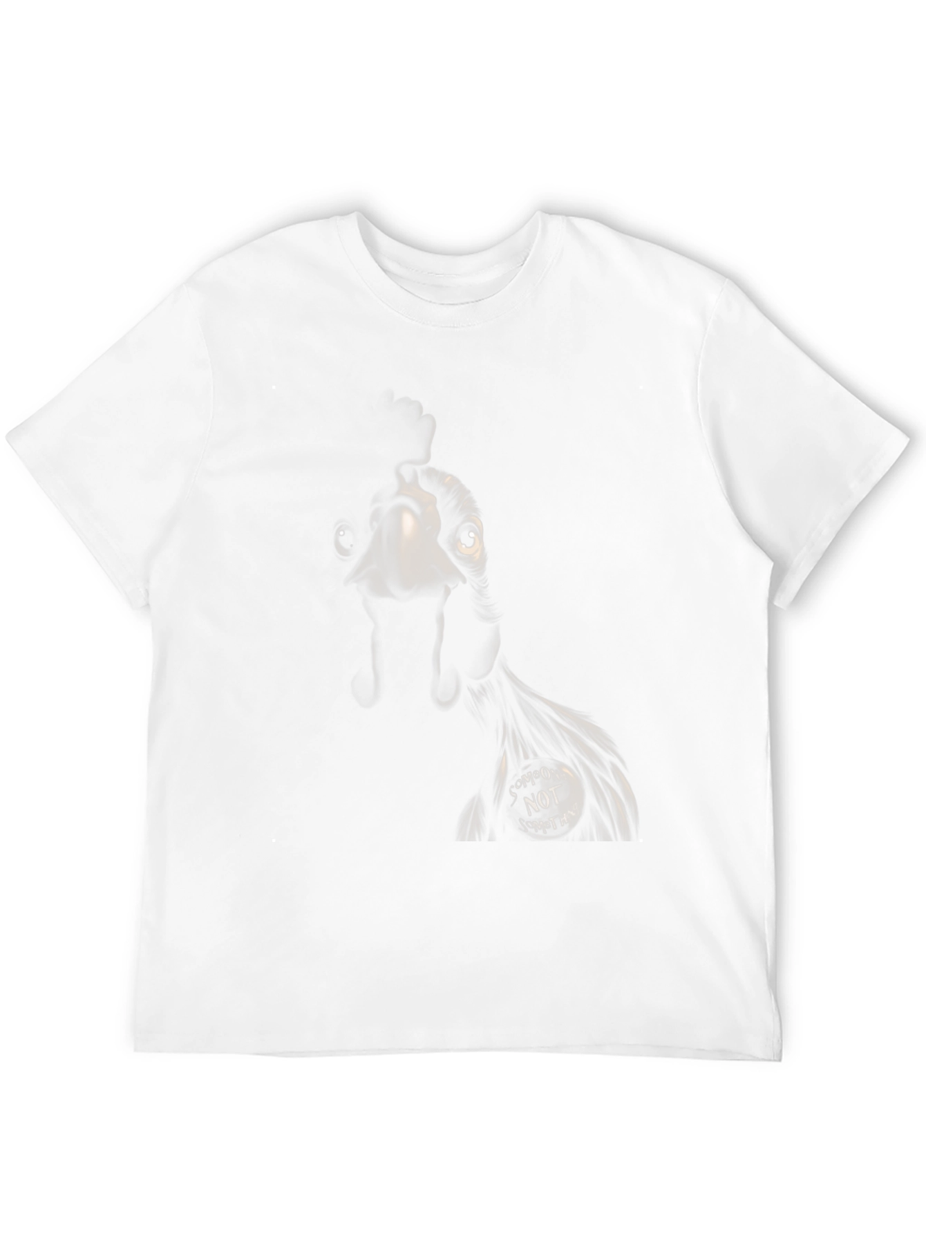 Camiseta Negra con Diseño de Pollo Alguien No Algo