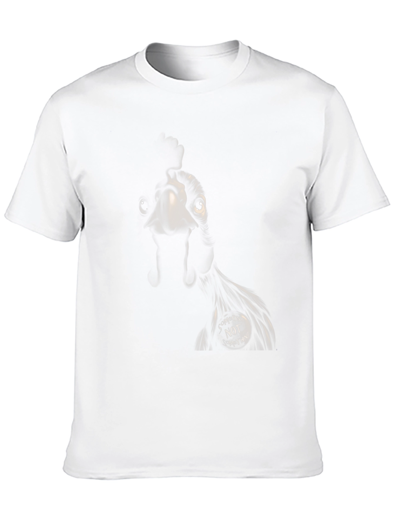 Camiseta Negra con Diseño de Pollo Alguien No Algo