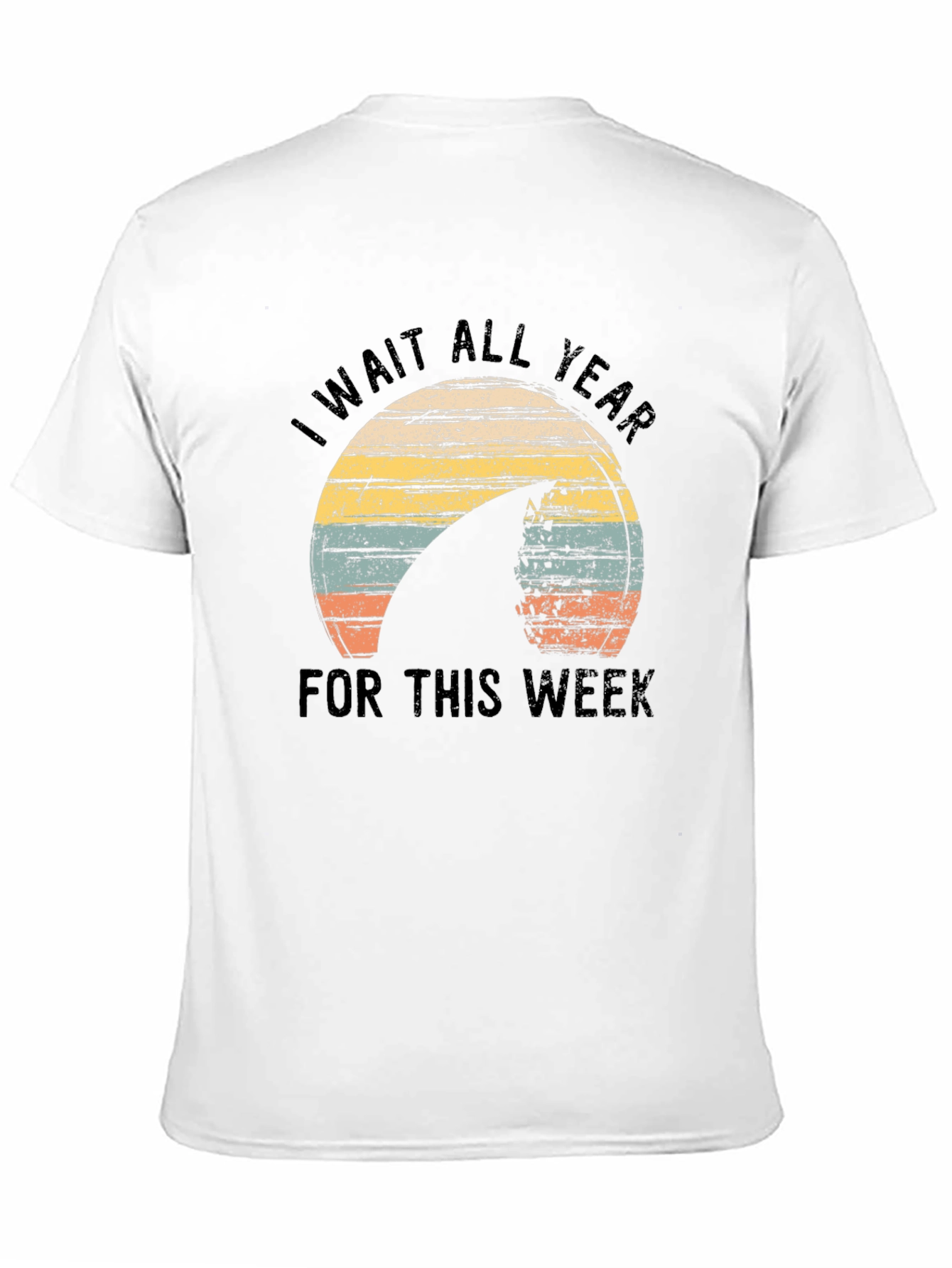 Camiseta Negra: Espero Todo El Año (Tiburón)