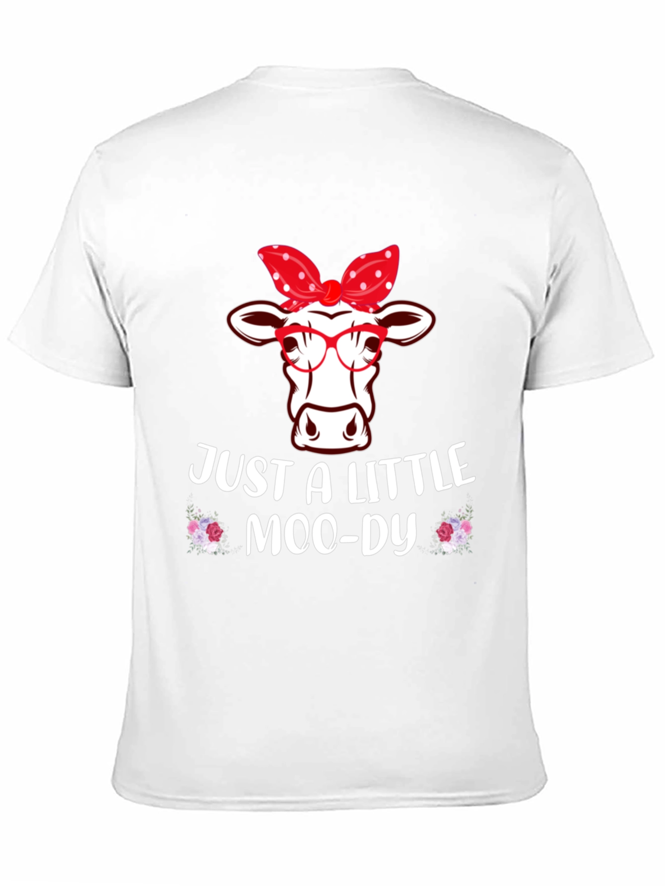 Camiseta Negra con Diseño de Vaca Moo-dy