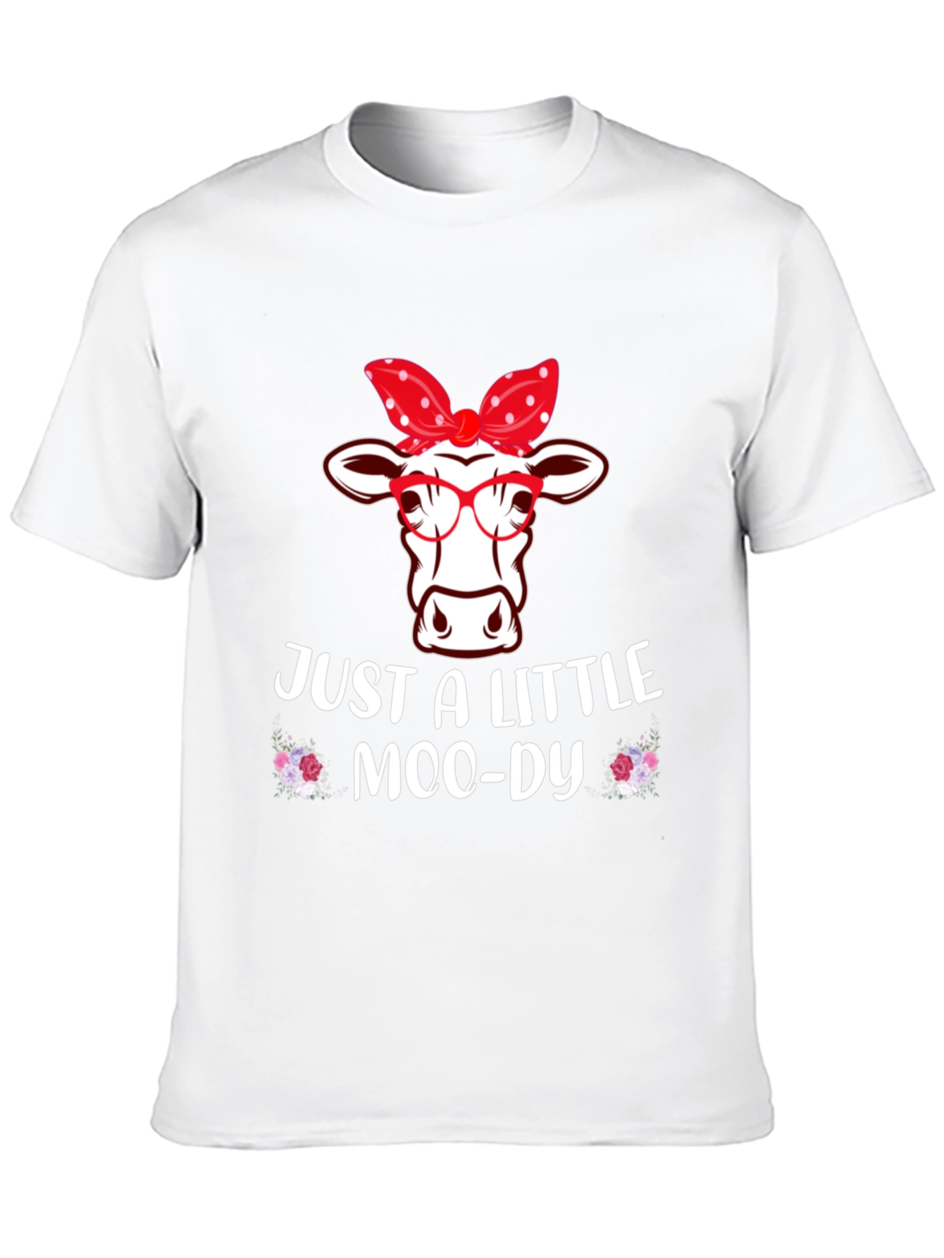 Camiseta Negra con Diseño de Vaca Moo-dy