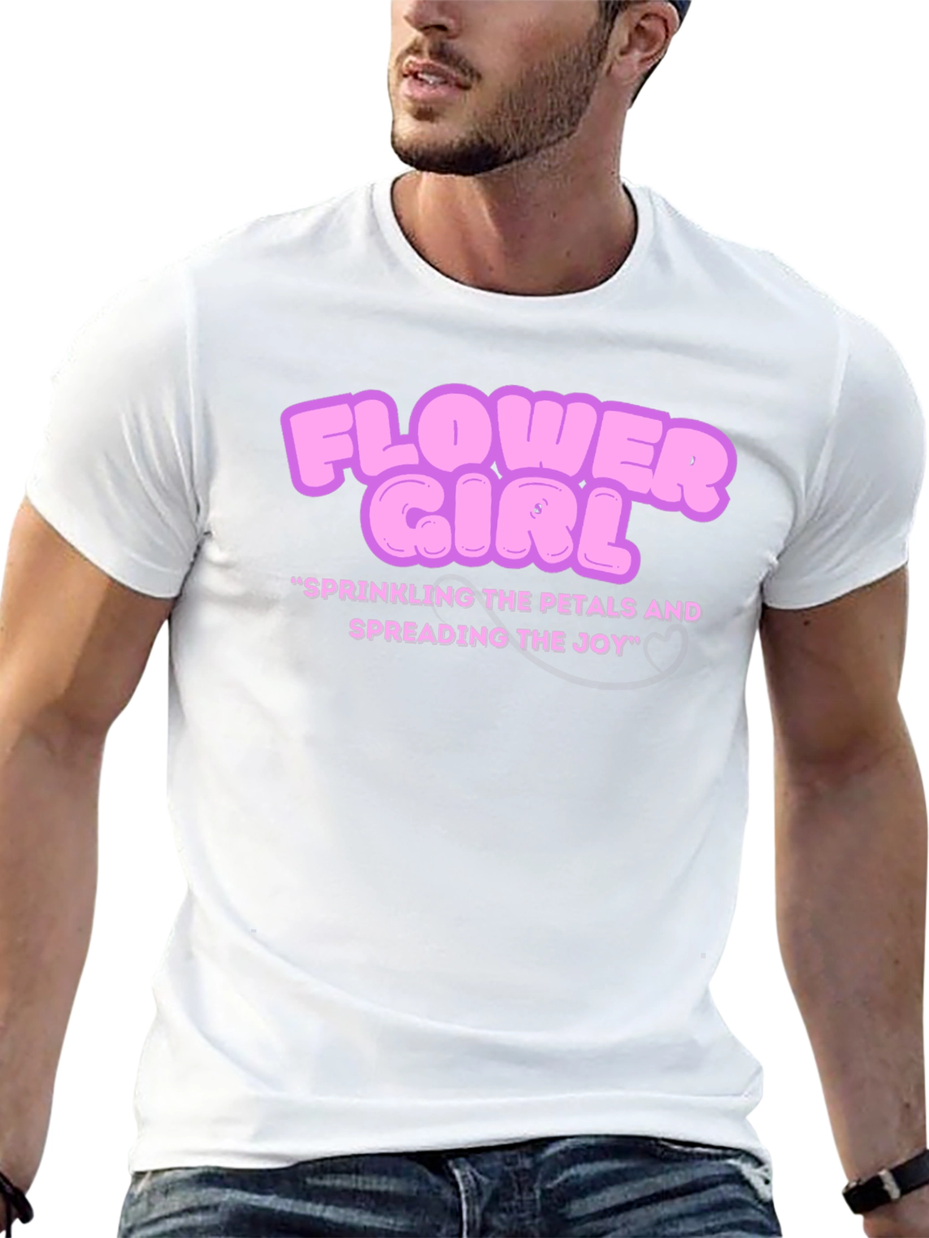 Camiseta Negra Flower Girl para Novias