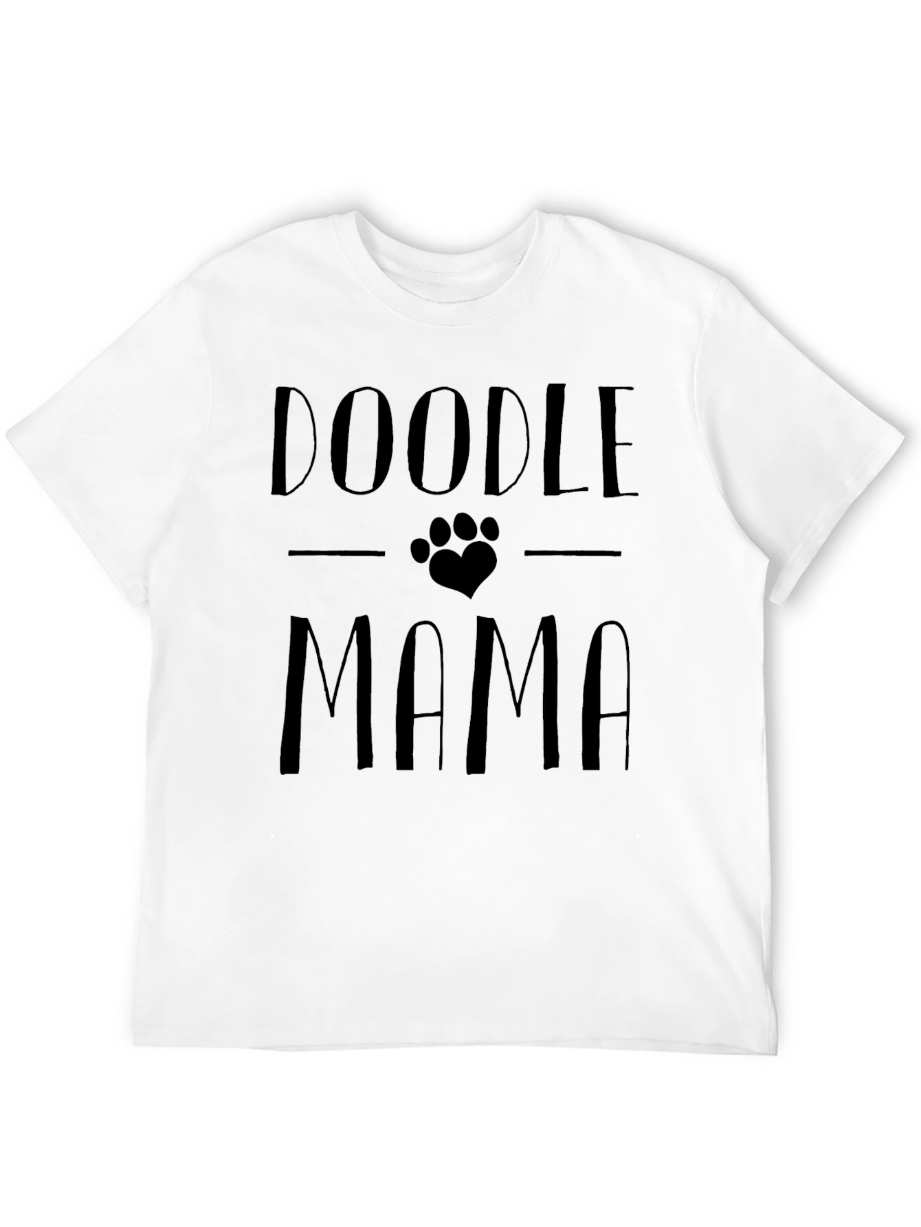 Camiseta Negra Doodle Mama para Amantes de los Perros