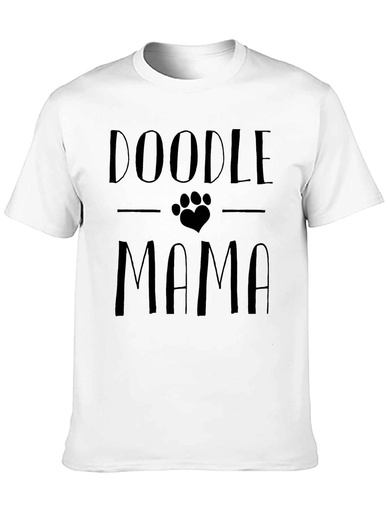 Camiseta Negra Doodle Mama para Amantes de los Perros