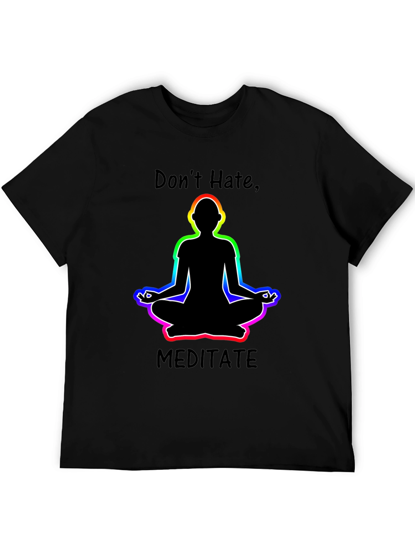 Camiseta Negra No Odies Medita Diseño Yoga